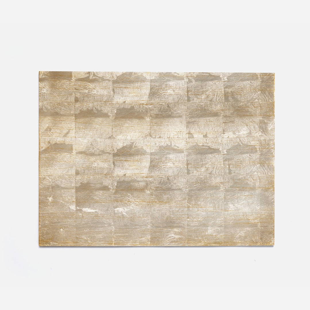 Odessa Lacquered Rectangular Placemat Silver Leaf Pack/2