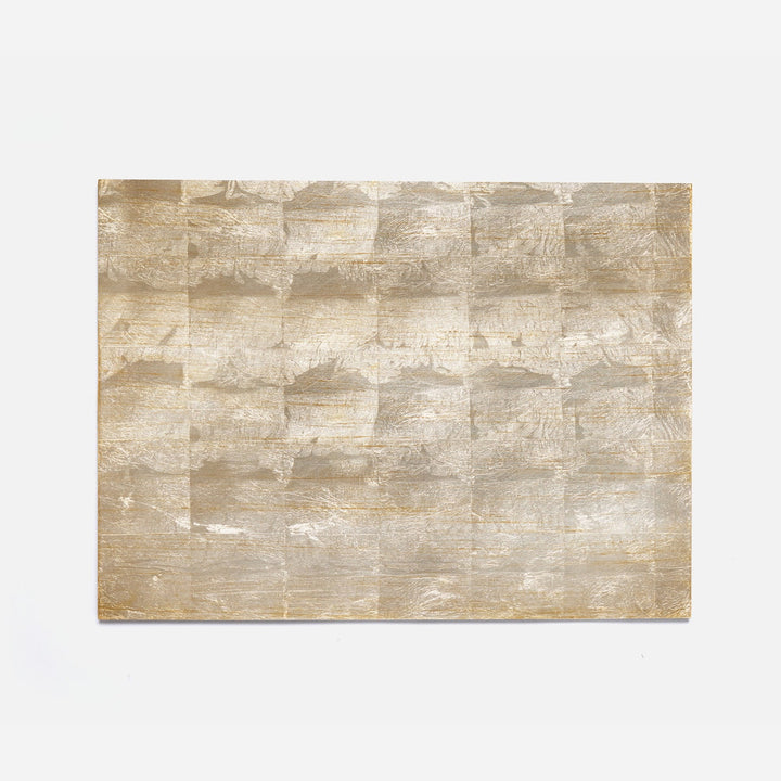 Odessa Lacquered Rectangular Placemat Silver Leaf Pack/2