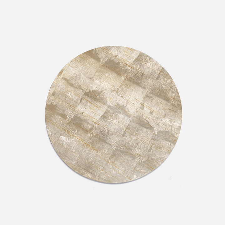Odessa Lacquered Round Placemat Silver Leaf Pack/2
