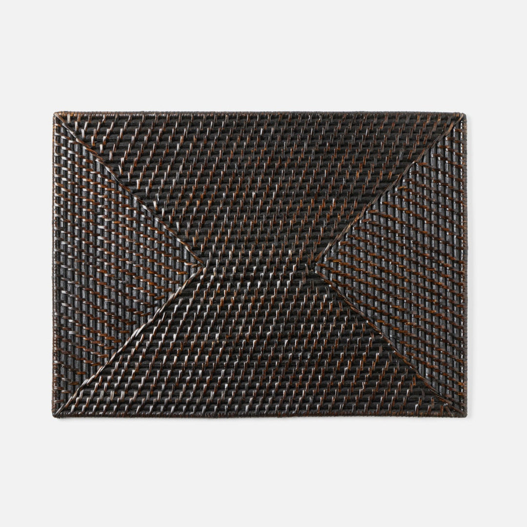 Brianne Polished Espresso Rectangular Placemat Rattan Pack/4