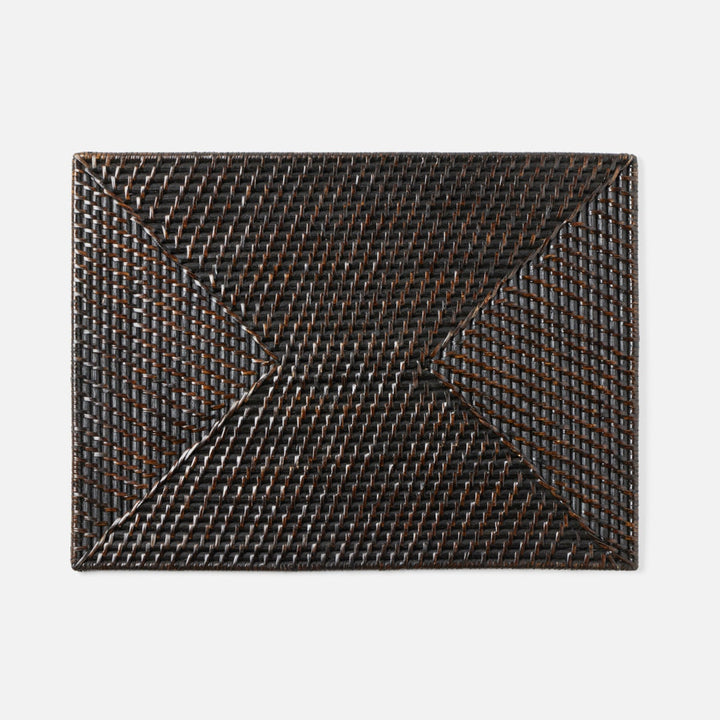 Brianne Polished Espresso Rectangular Placemat Rattan Pack/4
