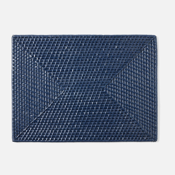 Brianne Polished Navy Rectangular Placemat Rattan Pack/4