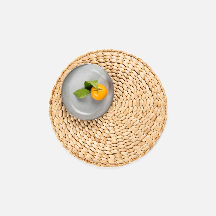 Clayton Natural Round Placemat Water Hyacinth Pack/4