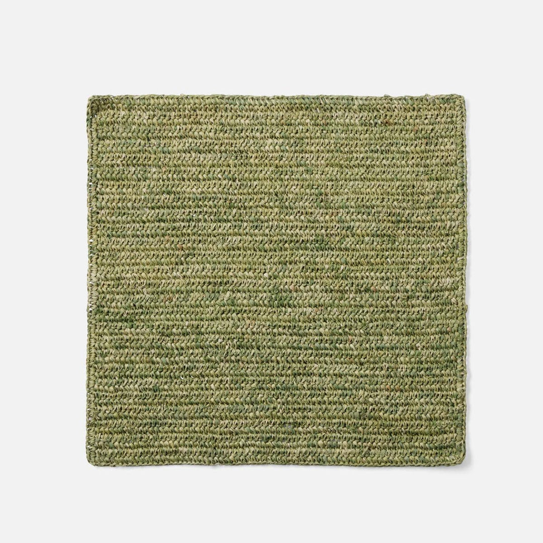 Emmy Green Crochet Square Placemat Raffia Pack/4