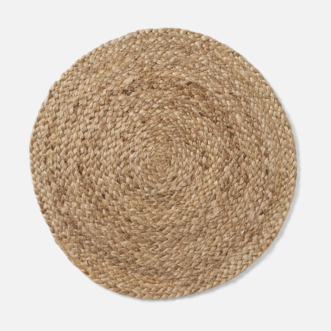 Grant Dark Natural Round Placemat Jute Pack/4