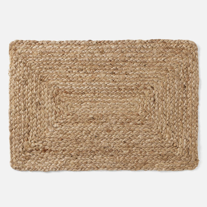 Grant Dark Natural Rectangular Placemat Jute Pack/4