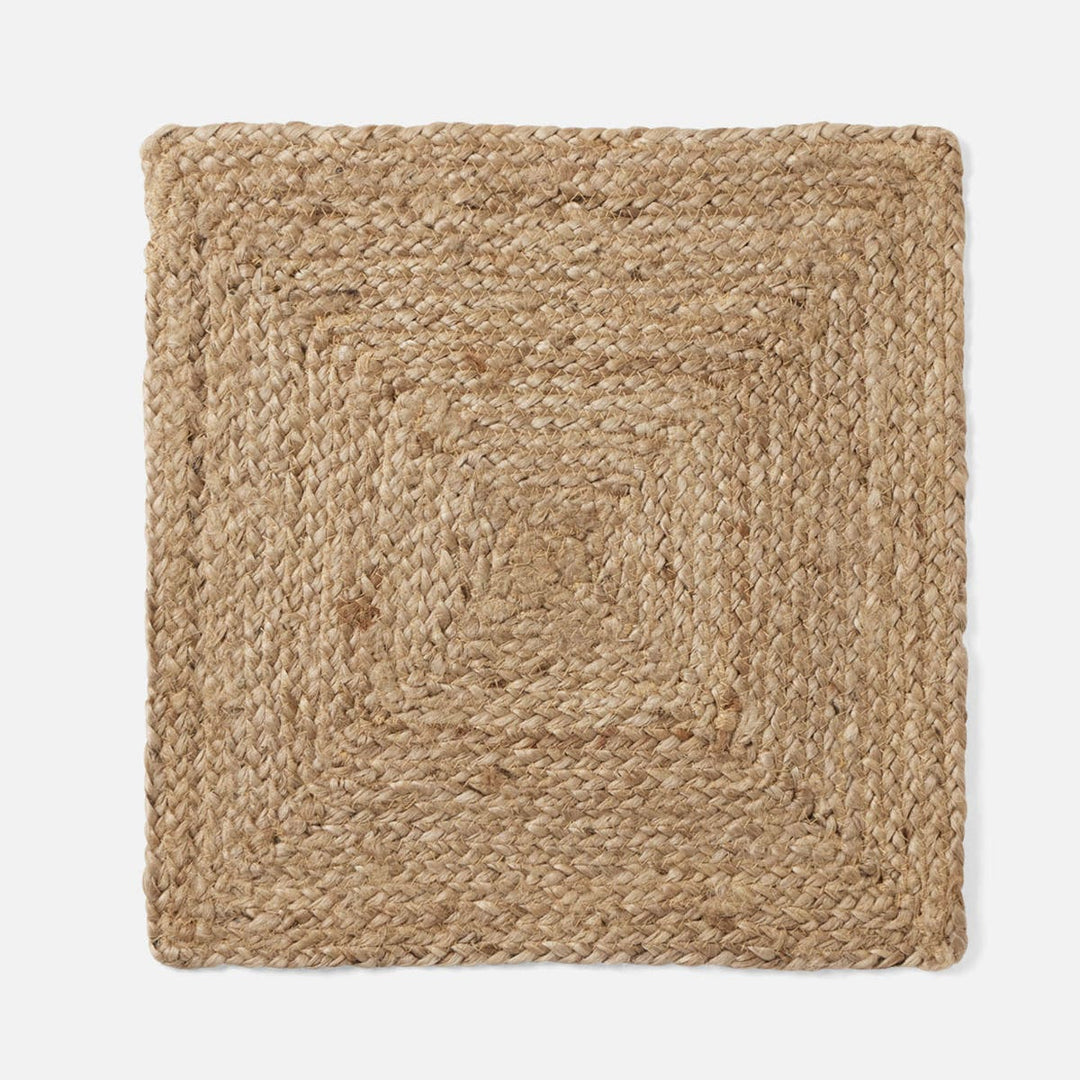 Grant Dark Natural Square Placemat Jute Pack/4