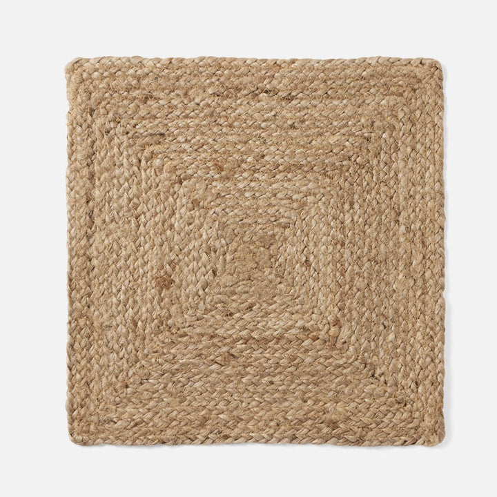 Grant Dark Natural Square Placemat Jute Pack/4