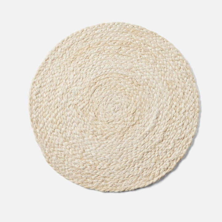 Grant Ivory Round Placemat Jute Pack/4