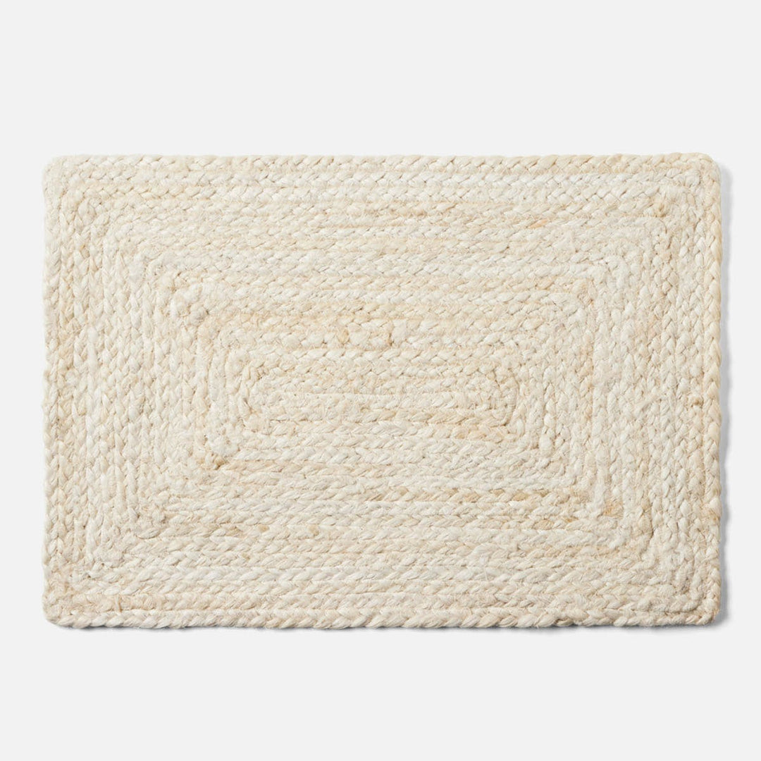 Grant Ivory Rectangular Placemat Jute Pack/4