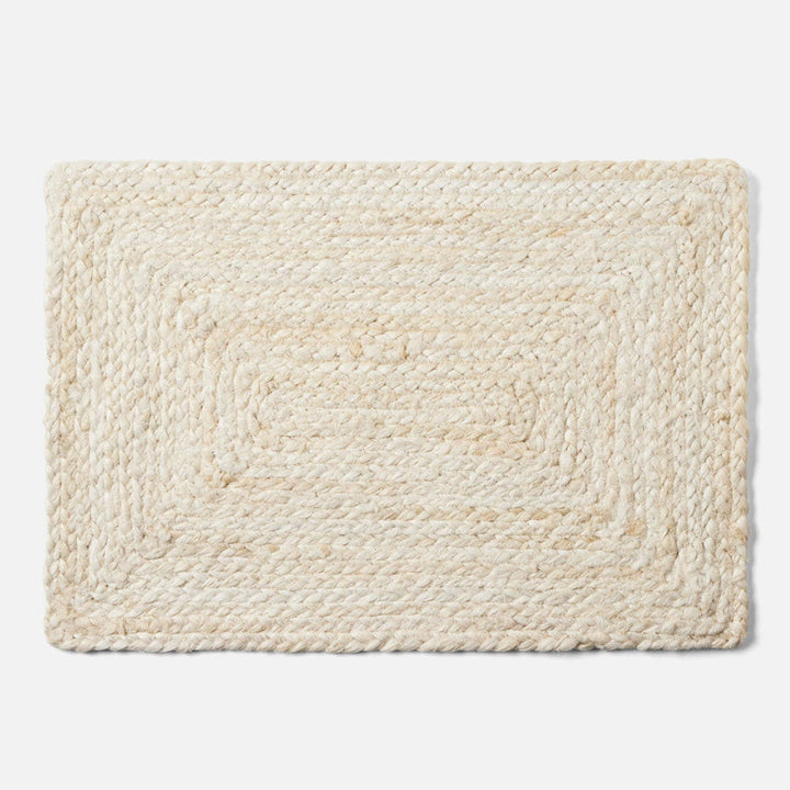 Grant Ivory Rectangular Placemat Jute Pack/4