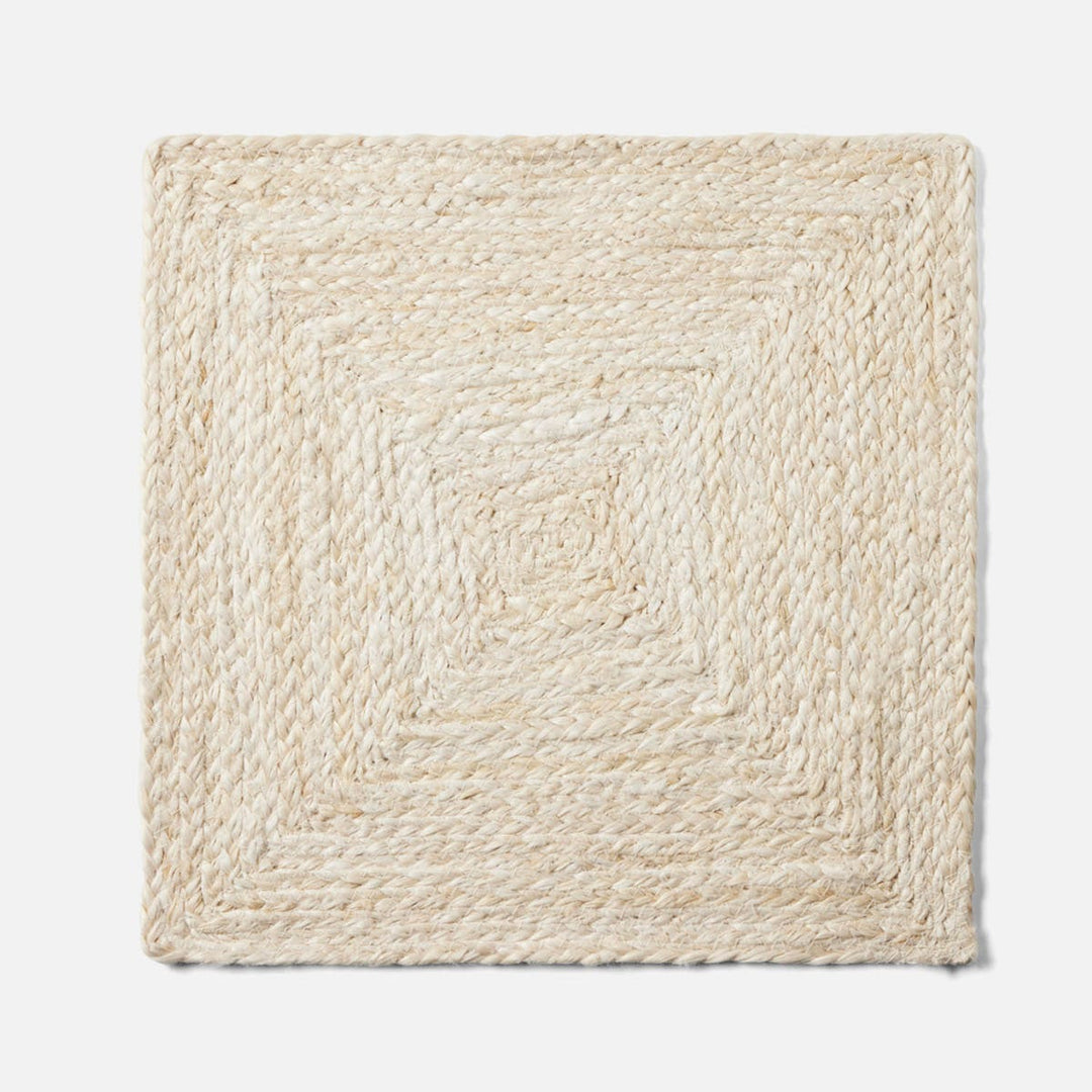 Grant Ivory Square Placemat Jute Pack/4