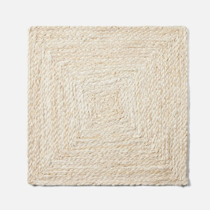 Grant Ivory Square Placemat Jute Pack/4