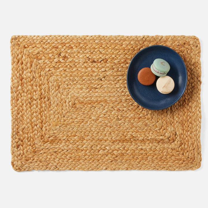 Grant Natural Rectangular Placemat Jute Pack/4