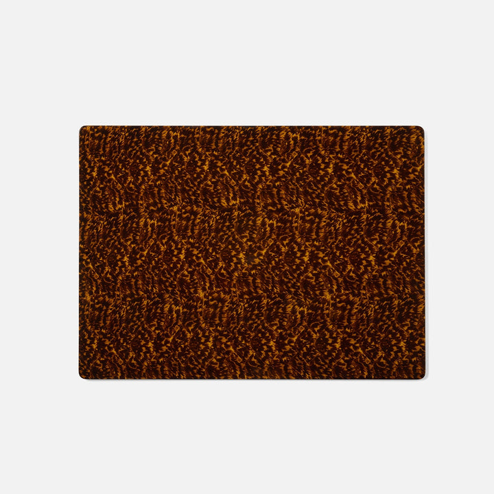 Hartley High-Gloss Rectangular Placemat Faux Tortoise Pack/2