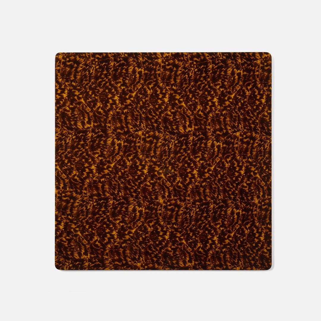 Hartley High-Gloss Square Placemat Faux Tortoise Pack/2