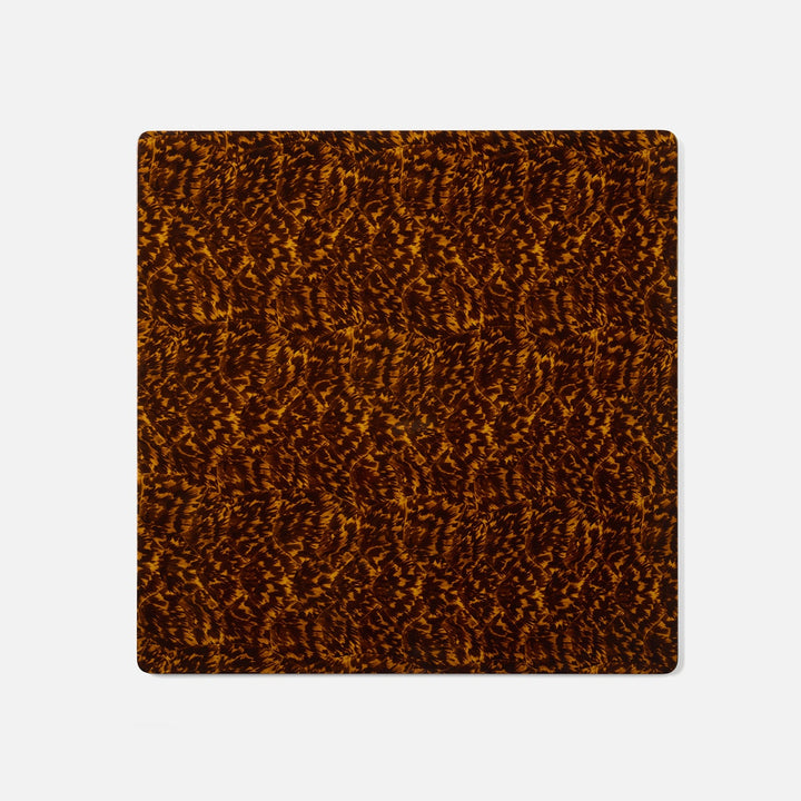 Hartley High-Gloss Square Placemat Faux Tortoise Pack/2