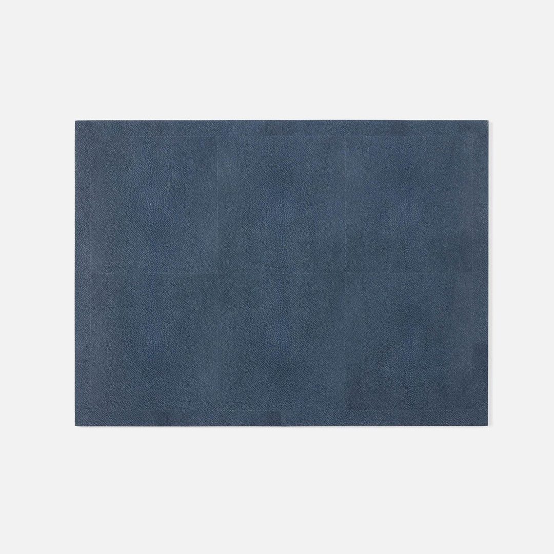 Henry Navy Rectangular Placemat Realistic Faux Shagreen Pack/2