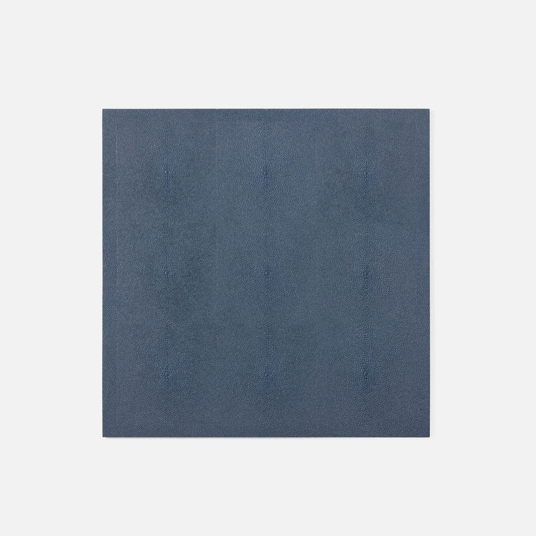 Henry Navy Square Placemat Realistic Faux Shagreen Pack/2