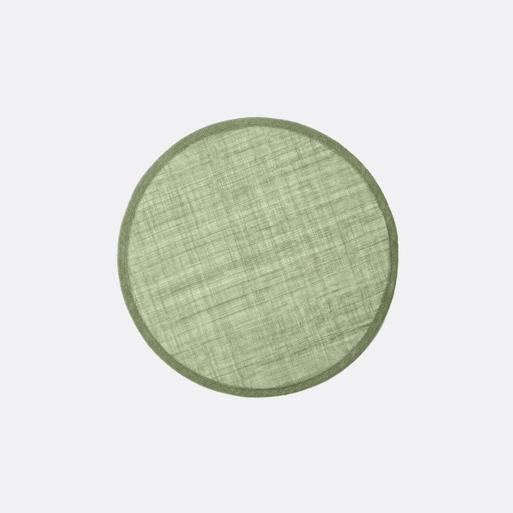 June Green Quartz Round Placemat Abaca Pack/4