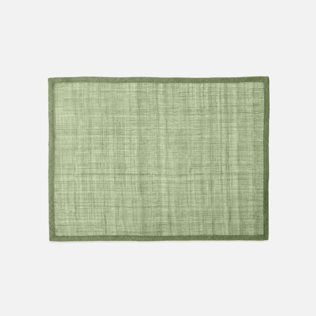 June Green Quartz Rectangular Placemat Abaca Pack/4