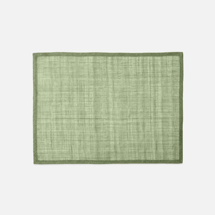 June Green Quartz Rectangular Placemat Abaca Pack/4