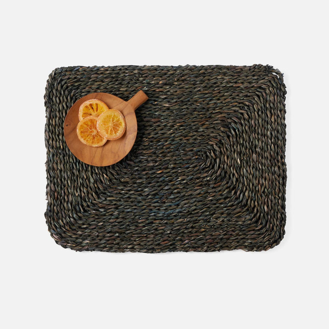 Lucian Charcoal Seagrass Rectangular Placemat Pack/4