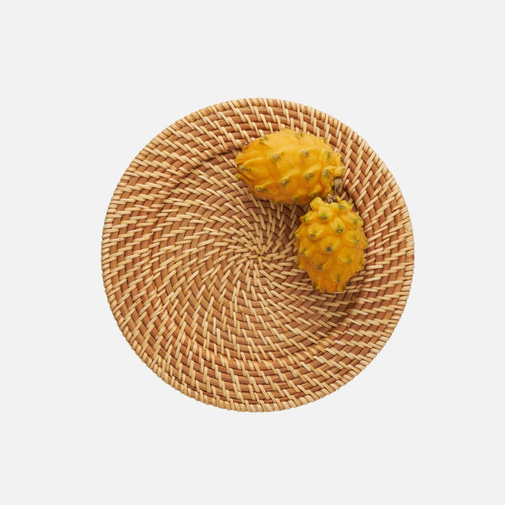 Roxy Natural Round Charger Rattan Pack/4