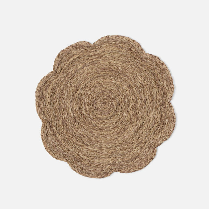 Vera Mixed Taupe Flower Placemat Raffia Pack/4
