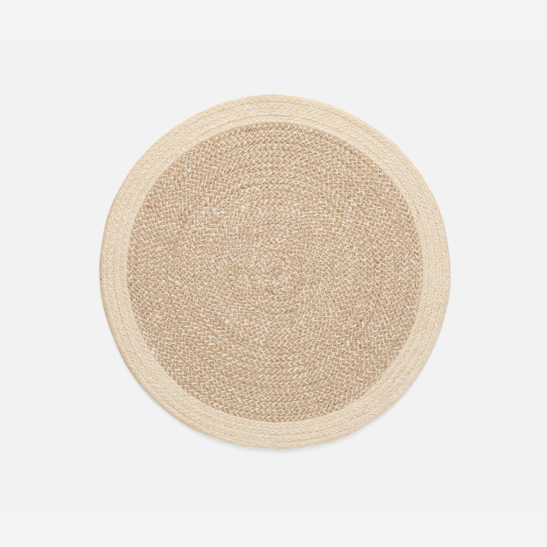 Shia Dark Round Placemat Jute/Cotton Mix Pack/4