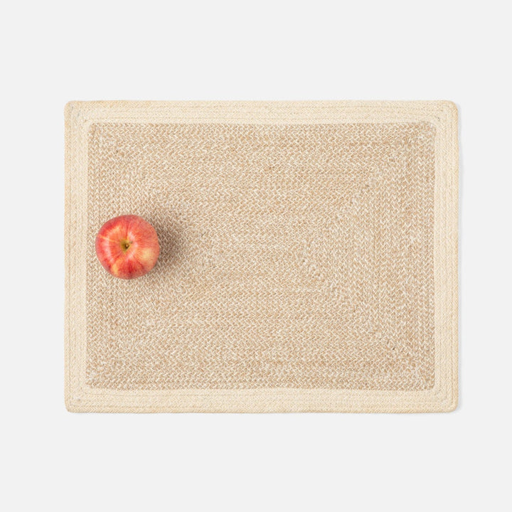 Shia Dark Rectangular Placemat Jute/Cotton Mix Pack/4