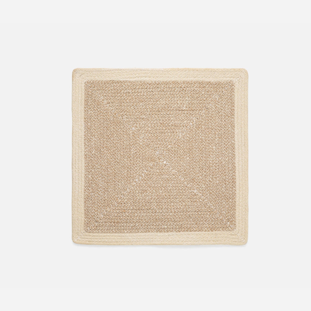 Shia Dark Square Placemat Jute/Cotton Mix Pack/4