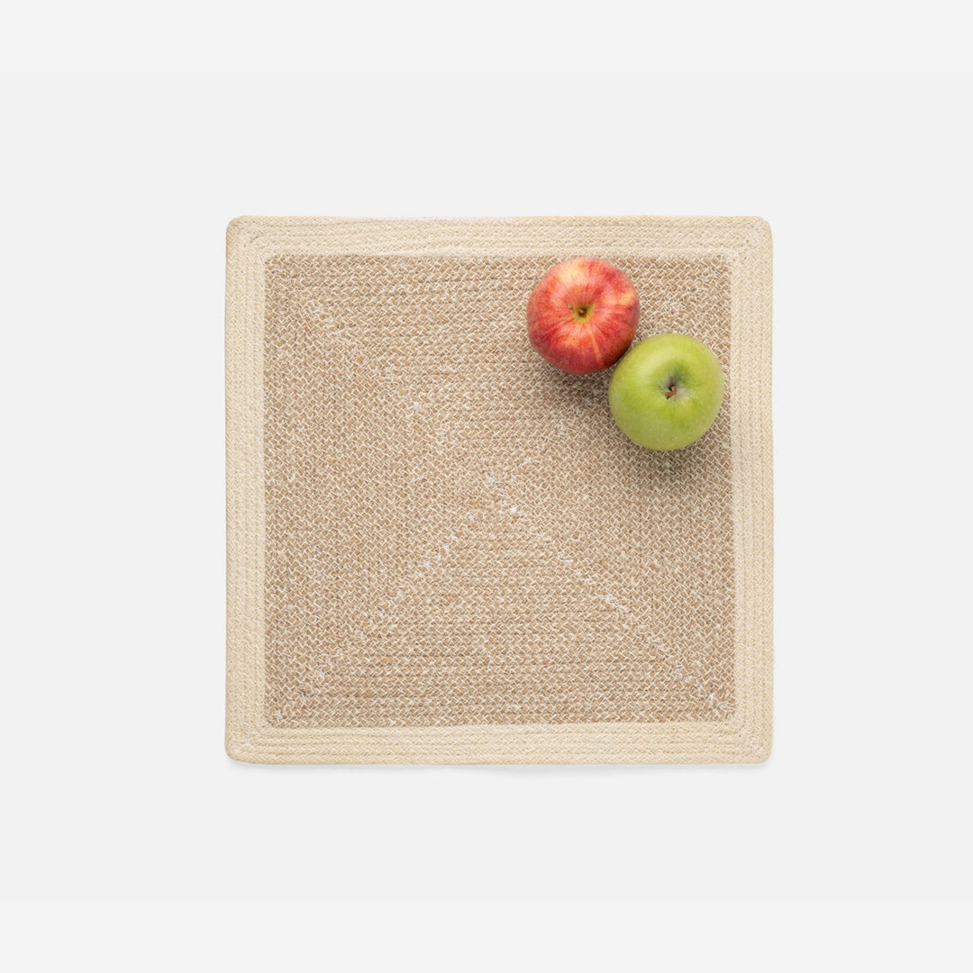 Shia Dark Square Placemat Jute/Cotton Mix Pack/4