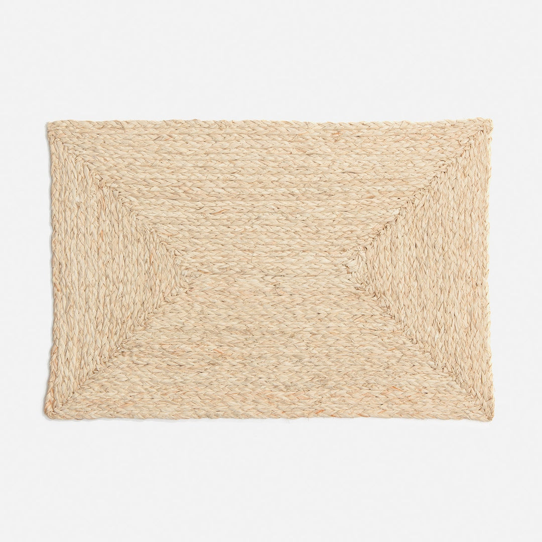 Zoey Bleached Rectangular Placemat Raffia Pack/4