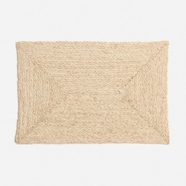 Zoey Bleached Rectangular Placemat Raffia Pack/4