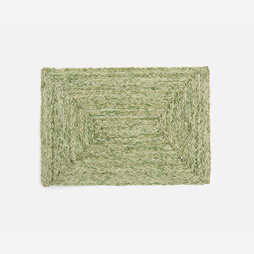 Zoey Pale Green Rectangular Placemat Raffia Pack/4