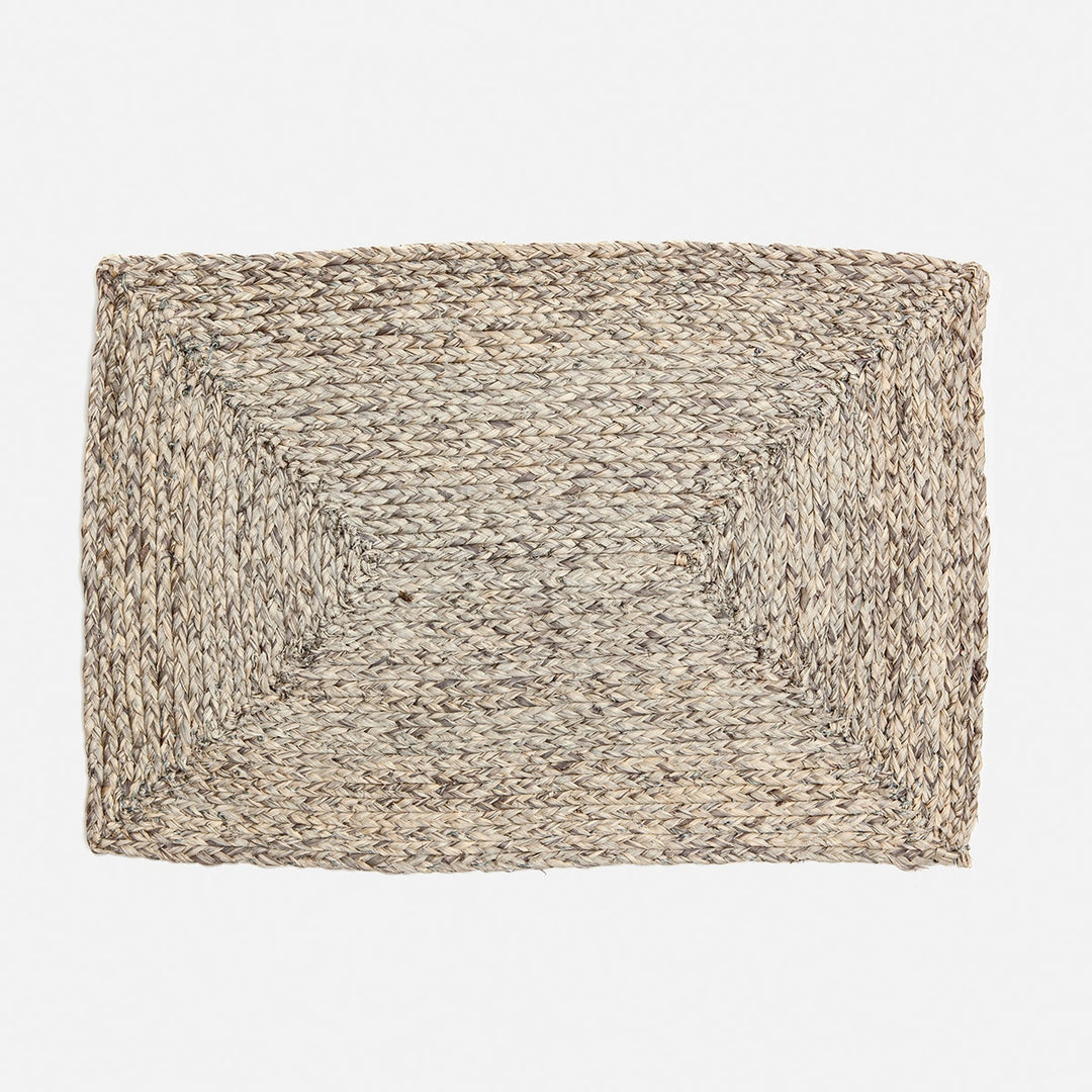 Zoey Mixed Gray Rectangular Placemat Raffia Pack/4