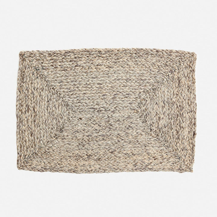 Zoey Mixed Gray Rectangular Placemat Raffia Pack/4