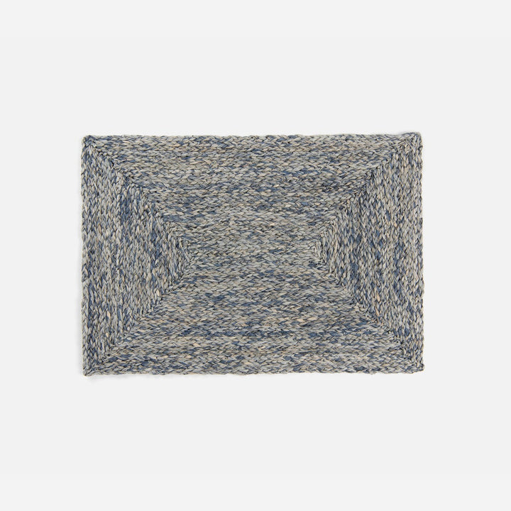 Zoey Slate Blue Rectangular Placemat Raffia Pack/4