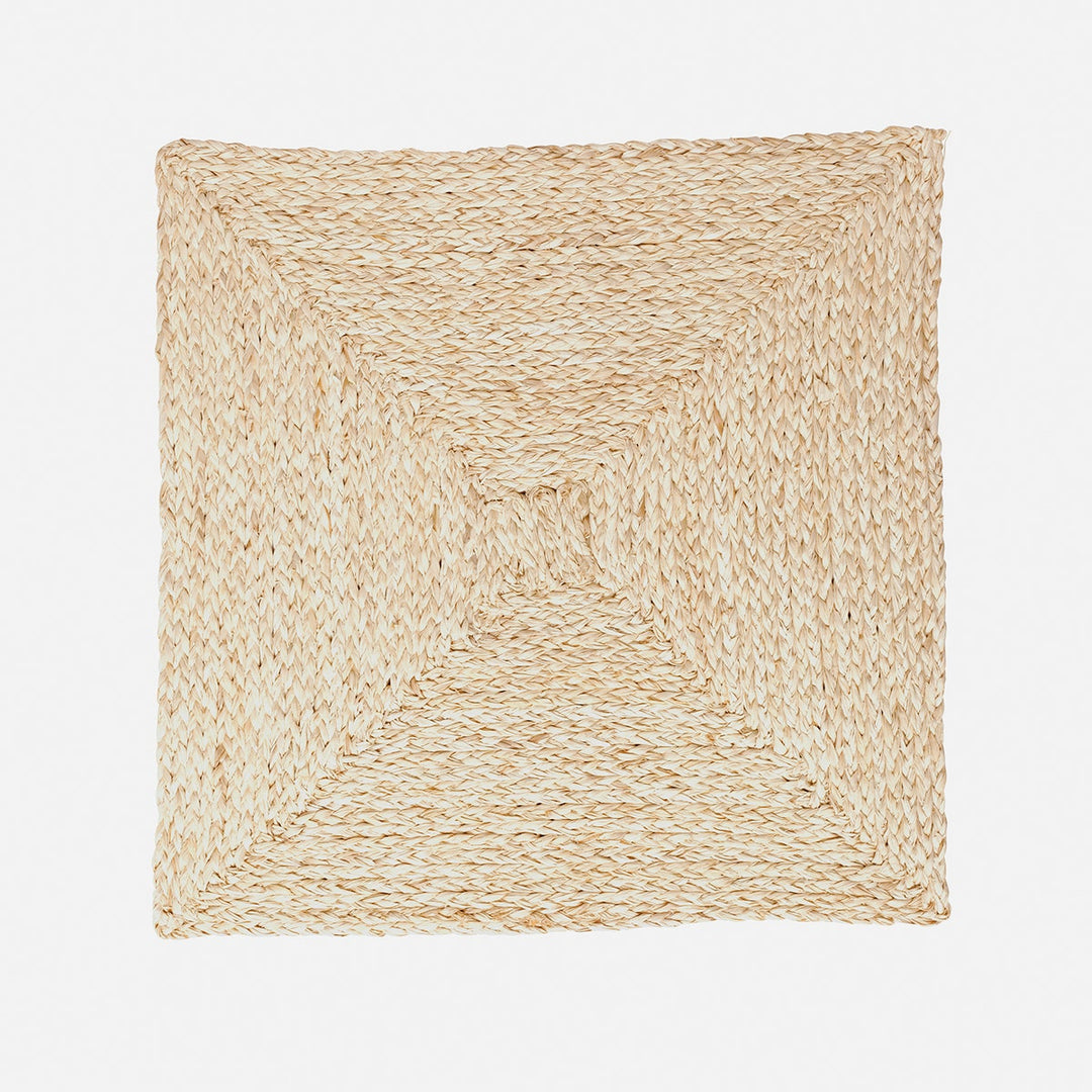 Zoey Bleached Square Placemat Raffia Pack/4