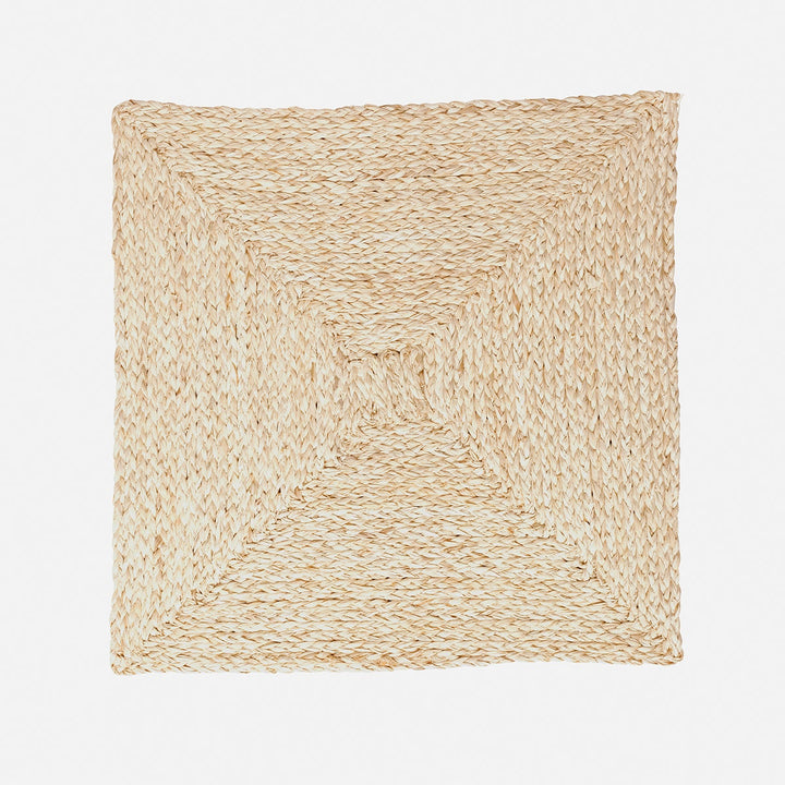 Zoey Bleached Square Placemat Raffia Pack/4