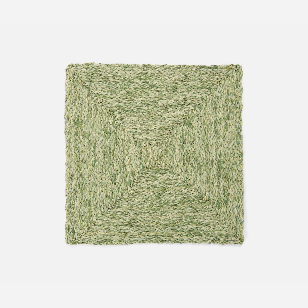 Zoey Pale Green Square Placemat Raffia Pack/4