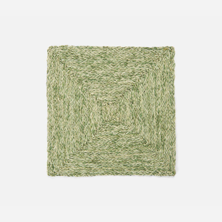 Zoey Pale Green Square Placemat Raffia Pack/4