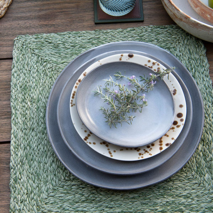 Zoey Pale Green Square Placemat Raffia Pack/4