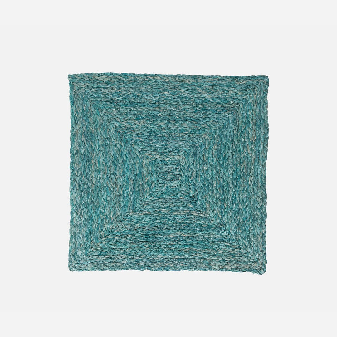 Zoey Mixed Blue Square Placemat Raffia Pack/4