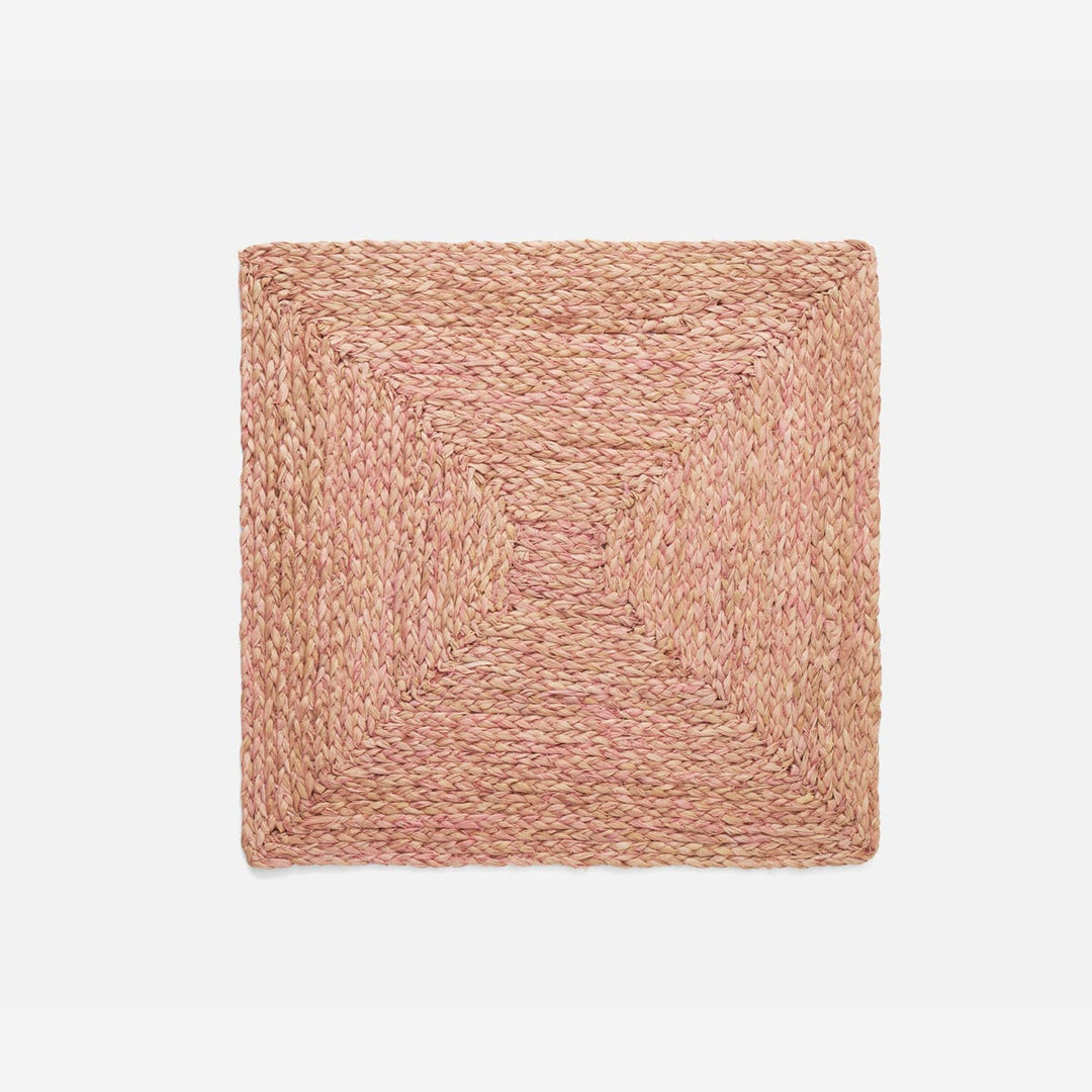 Zoey Light Pink Square Placemat Raffia Pack/4