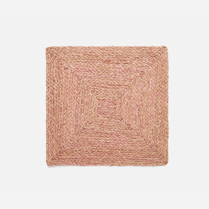 Zoey Light Pink Square Placemat Raffia Pack/4