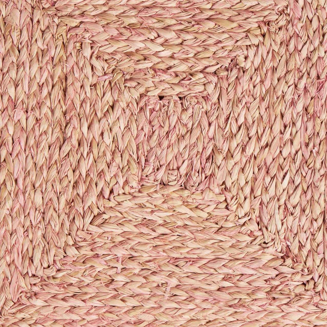 Zoey Light Pink Square Placemat Raffia Pack/4