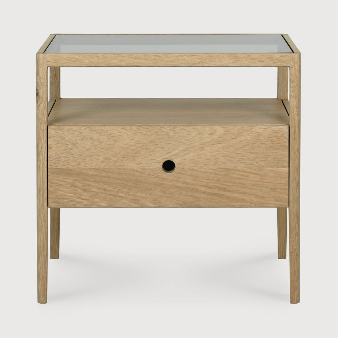 Spindle Bedside Table - Oak view