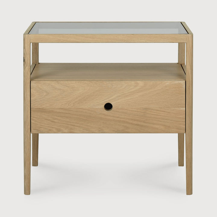 Spindle Bedside Table - Oak view